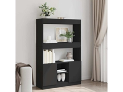 Vidaxl Armário Alto 92x33x140 Cm Derivados De Madeira Preto