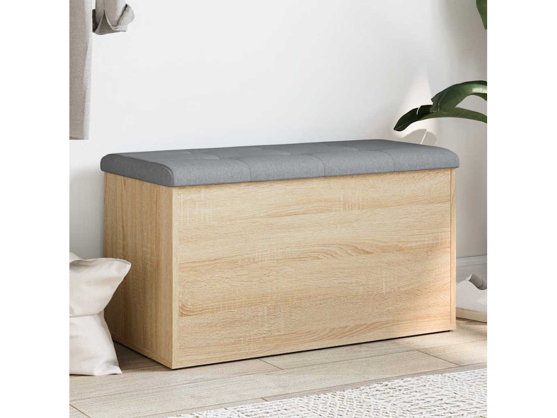 Vidaxl Banco De Arrumação Carvalho Sonoma 82x42x45 Cm Madeira Engenheirada