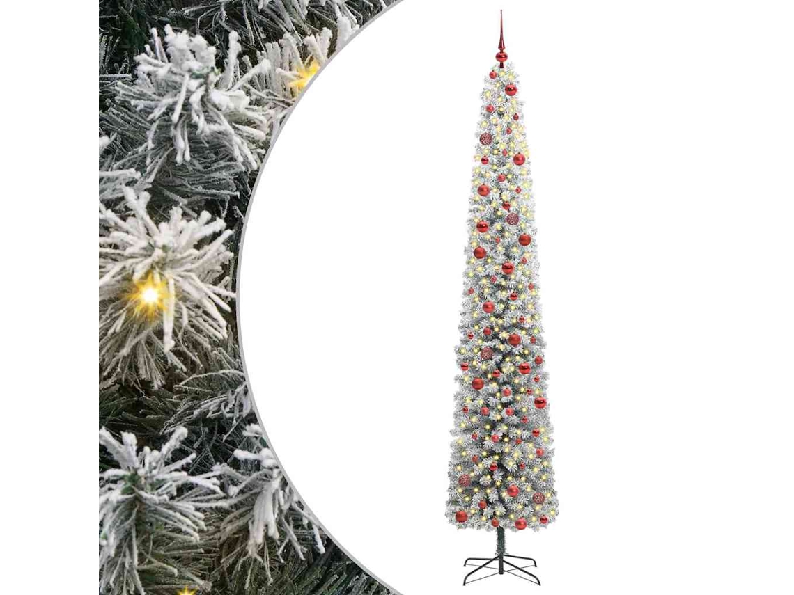 Árvore De Natal Slim Moderna Vidaxl Verde Pvc (270 Cm)