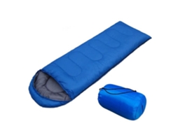 Saco De Dormir De Acampamento Ao Ar Livre Adulto Portátil Ultra Leve À Prova D Água Caminhadas Com Chapéu - Azul OUTAD
