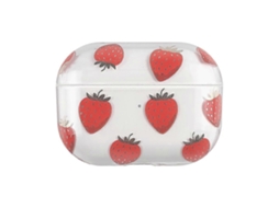 Camada protetora rígida de policarbonato com estampa de frutas em tom bronze para fones de ouvido AirPods Pro GIECY (f01)