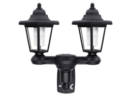 Luz Solar Parede Dupla Cabeça Vintage Ip65 Jardim Exterior