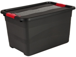 Caixa de Armazenamento Keeper Eckhart 52 Litros Grafite/Vermelho KEEEPER