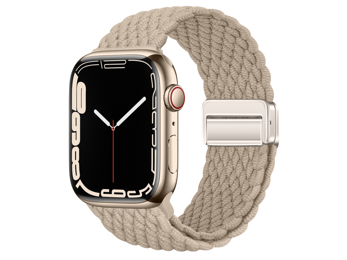 Bracelete Para Apple Watch 38/40/41/42mm Onda Bege Cuich