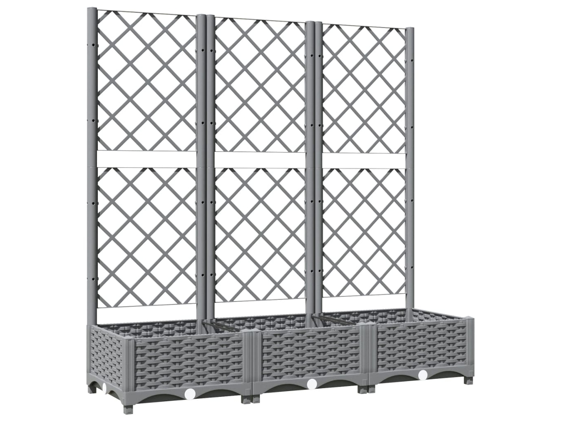 Garden Planter, Garden Planters Vidaxl Cinzeto Polipropileno (120 X 40 X 121.5 Cm)