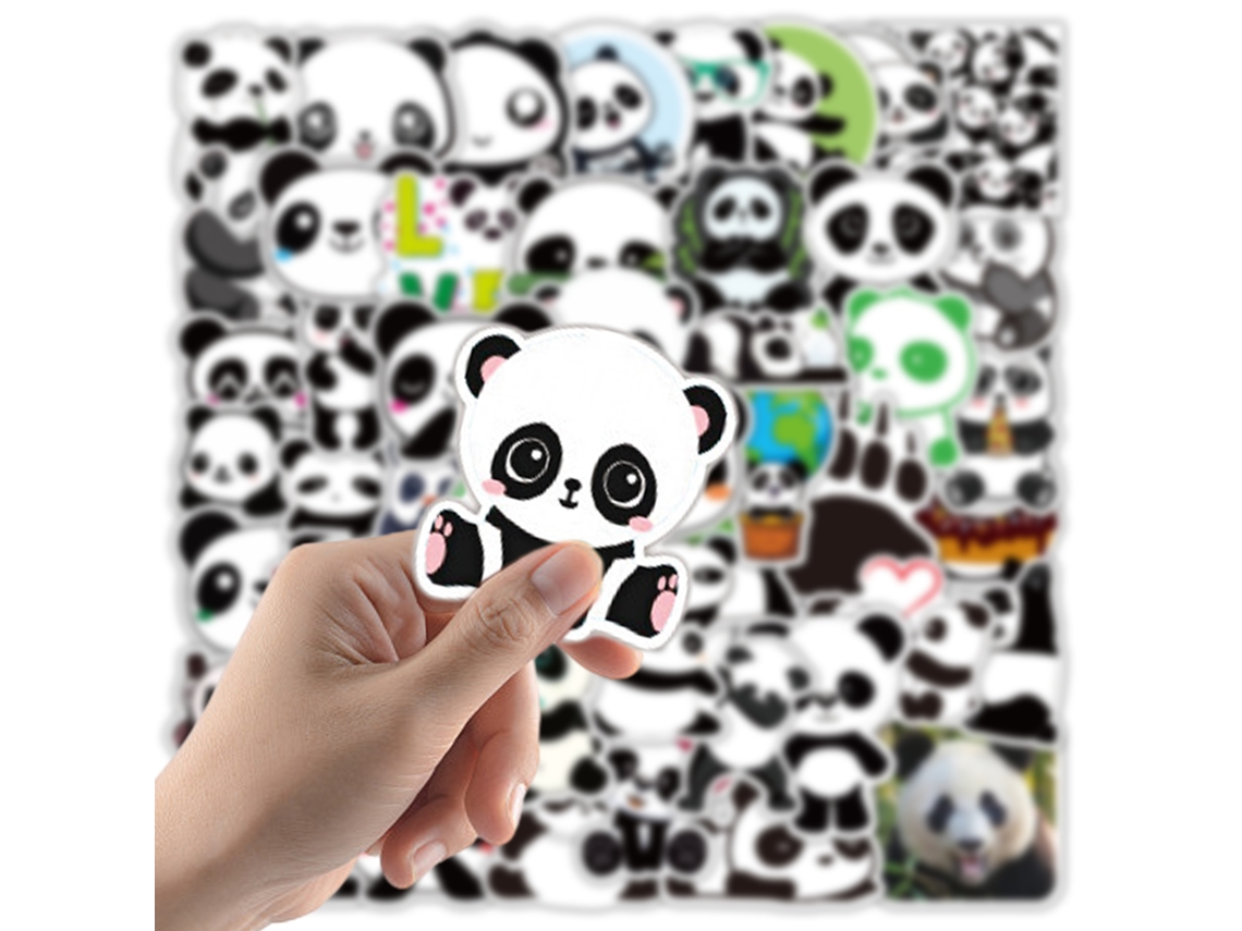 KOFIHETY Pacote De 50 Adesivos De Panda Impermeáveis Para Crianças E Adolescentes Adesivos Vinílicos Para Carro, Laptop, Skateboard, Bicicleta, Mochila E Com