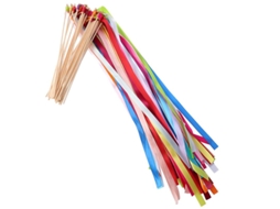 Haste de Fita de Madeira e Tecido para Decoração ALLINLESS