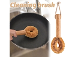 Escova De Limpeza Com Cabo De Madeira E Cerdas Naturais, Ideal Para Panelas, Resistente E Ecológica Para Cozinha
