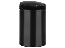 Vidaxl Coș De Gunoi Automat Cu Sensor, 30 L, Preto, Oțel Carbono