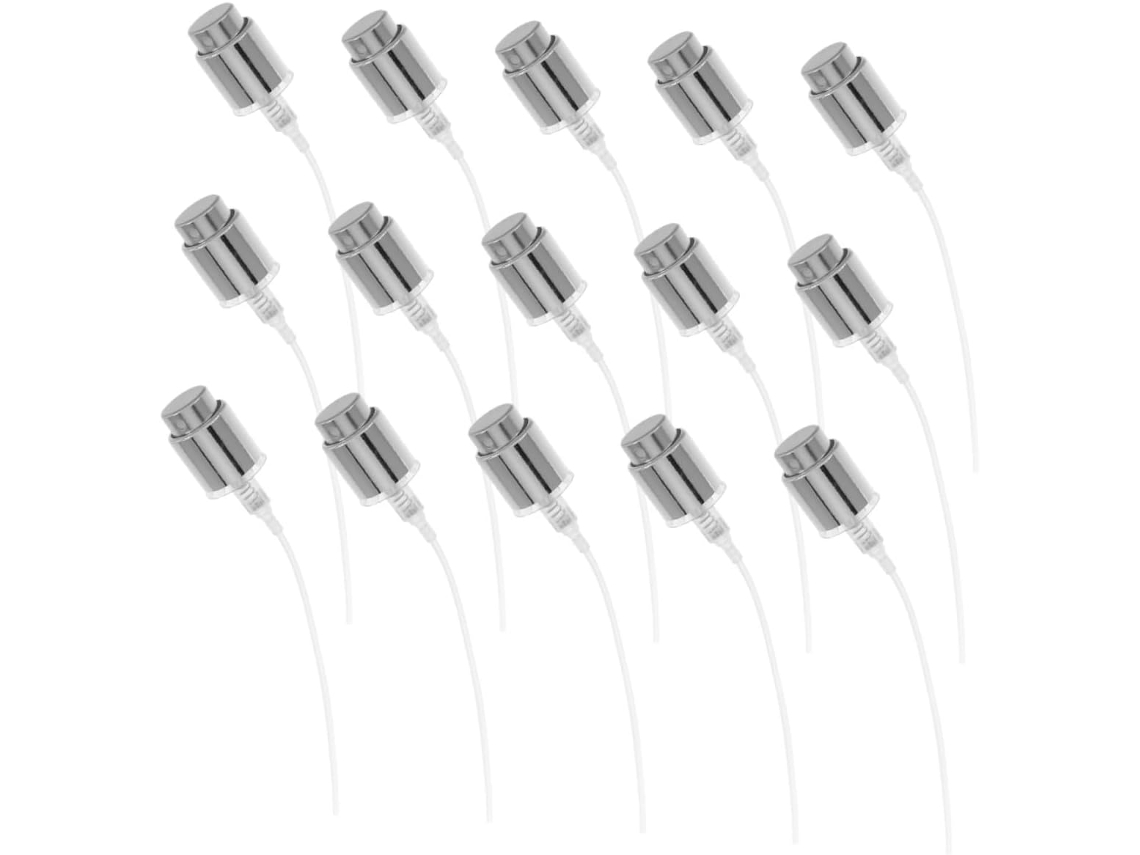 Conjunto De 15 Tampas Prateadas Para Bomba Atomizadora De Perfume, Tamanho 13, Adaptáveis Para...