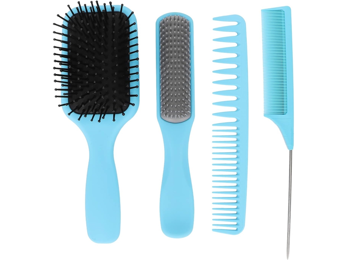 Conjunto De 4 Pentes Para Cabelo, Escova Desembaraçadora Em Formato De Pá Com Pente Cabo Fino Para Cabelos Longos