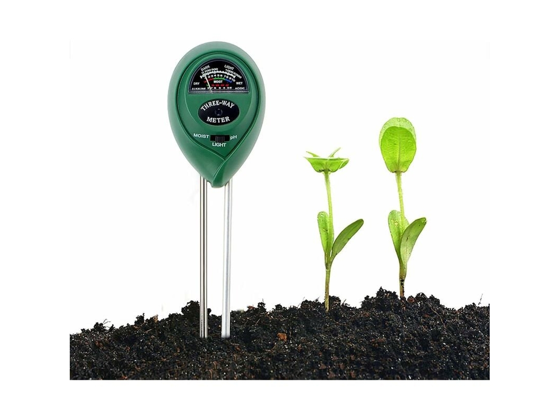 Kit De Análise Solo 3 Em 1 Medidor Umidade, Luz E Ph, Para Flores, Grama, Plantas, Jardim, Quintal Gramado . Aquaforge (não Requer Bateria)