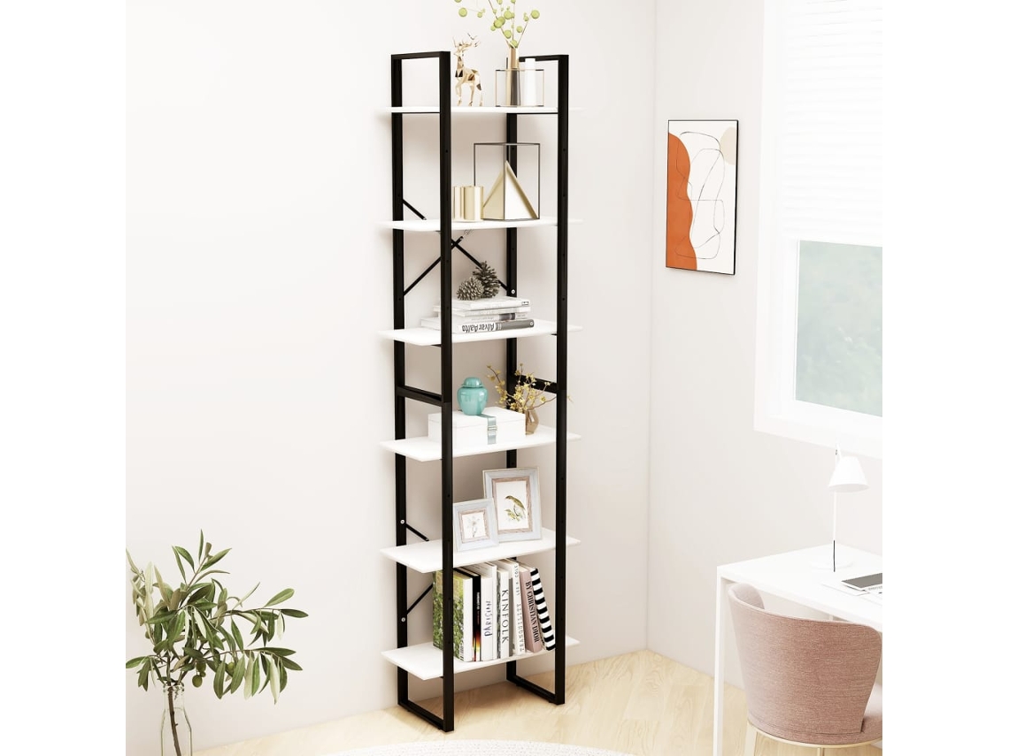 Vidaxl Estante 60x30x210 Cm Madeira De Pinho Maciça Branco