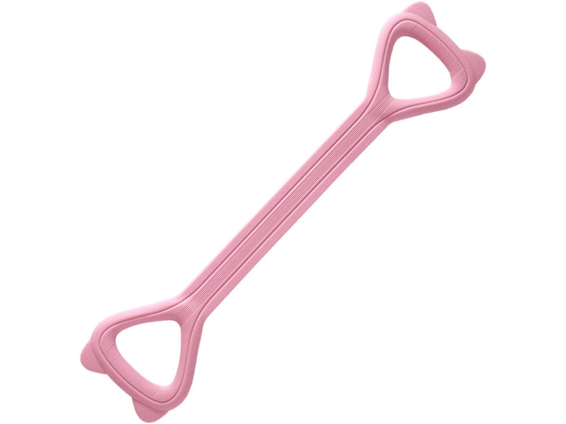 Faixa Elástica De Resistência Rosa Emborrachada Com Pega Confortável E Antiderrapante | Ideal Para Treino Em