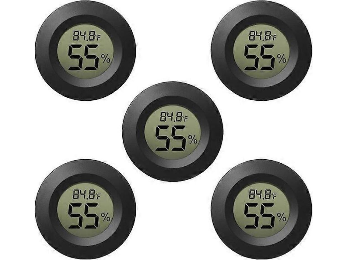 Higrômetro Digital com Visor Lcd, Pacote com 5 Unidades BRILVIBERA