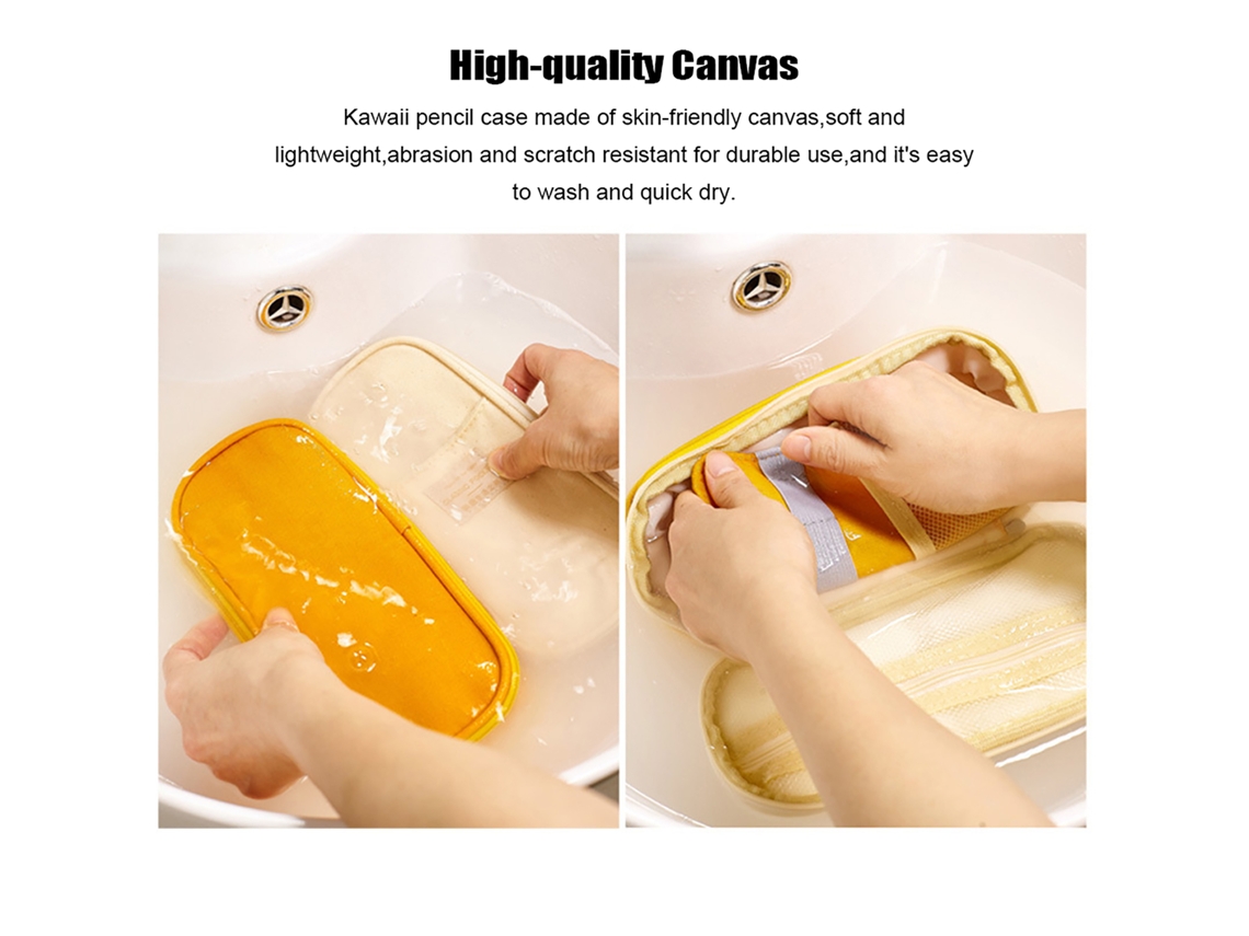 Estojo de Lápis Estético Expandível Grande Capacidade Kawaii Bonito para Meninas Meninos Escola com Zíper
