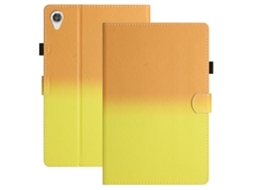 Capa De Couro Halinuia Com Costura Degradé Para Lenovo Tab M10 Hd 2ª Geração
