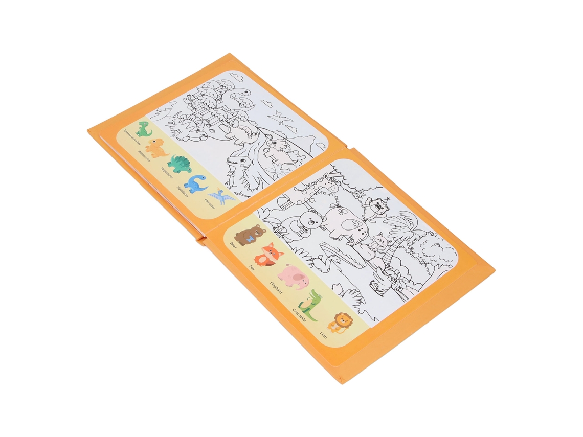 Primerox livro de Rabiscos com Água Reutilizável Brinquedo Educativo Crianças Aprendizagem Precoce Amarelo