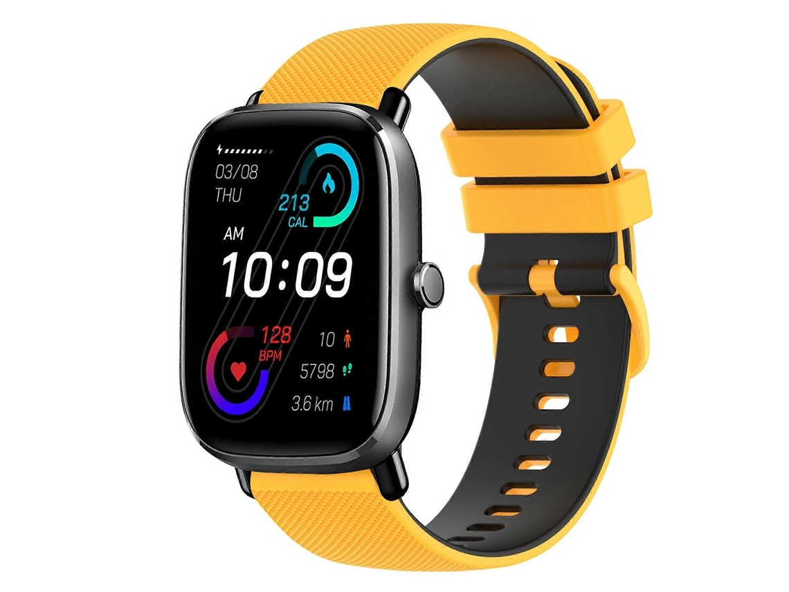 Pulseira De Silicone Quadriculada Bicolor De 20 Mm Para Amazfit Gts 2 Mini