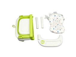Baño Plegable Para Bebés Y Niños Pequeños Con Sensor De Temperatura Color Verde