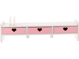 Suporte para Laptop Garneck com Organizador, Placa de Pvc Computador na Cor Damasco, Otimiza Espaço Mesa e Pos