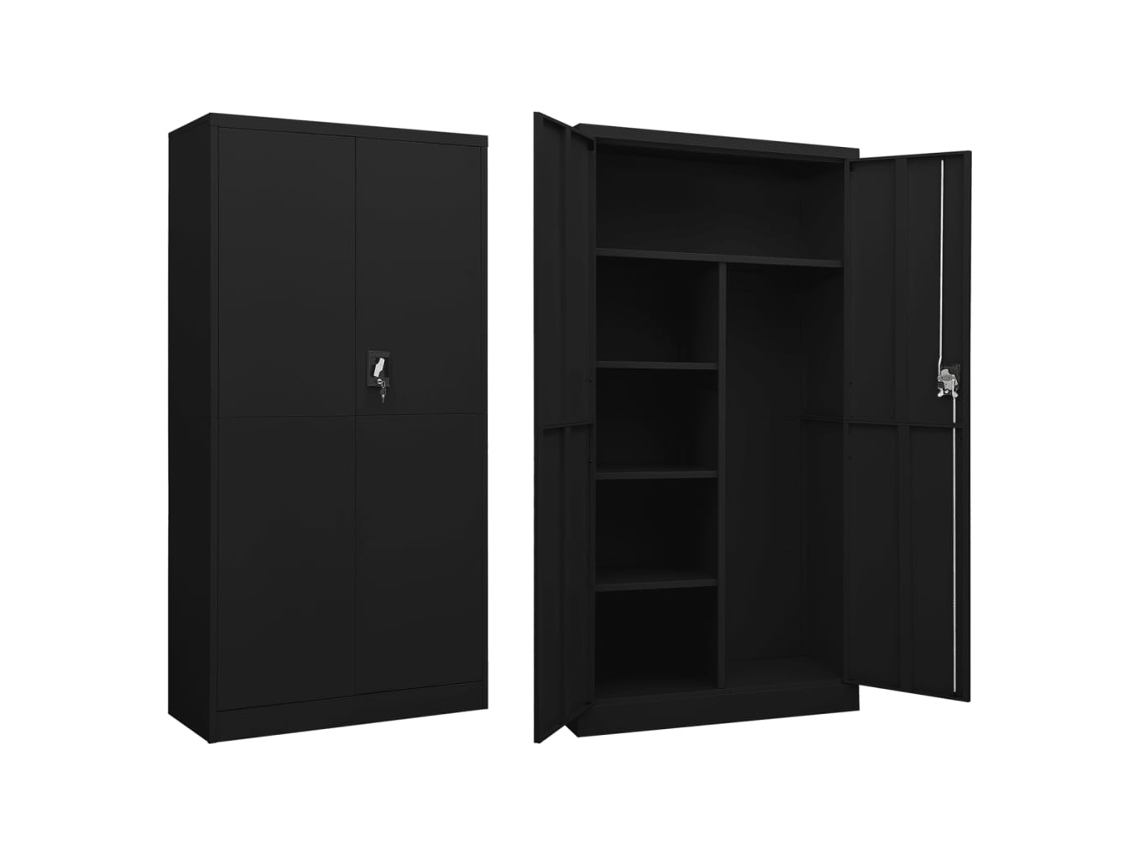 Vidaxl Cacifo 90x40x180 Cm Aço Preto