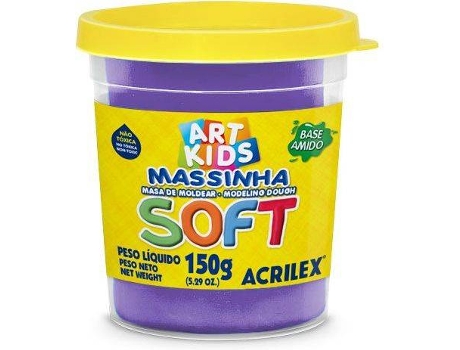 Plasticina ACRILEX Soft Violeta 150 g (Idade Mínima: 3 anos)