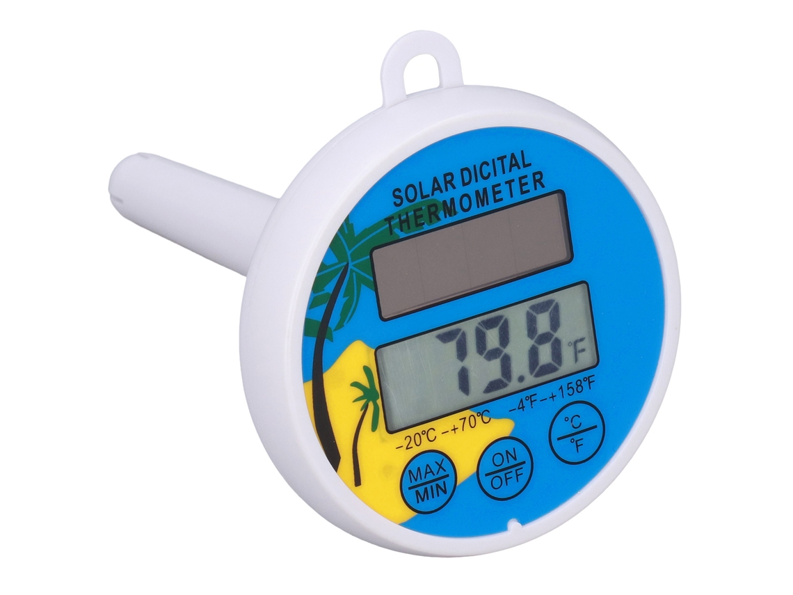 Termômetro Solar Digital Para Piscina Com Min/max Temp