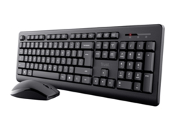 Primo Teclado Mouse Incluído Escritório RF Sem Fio Qwerty Italiano Preto Trust