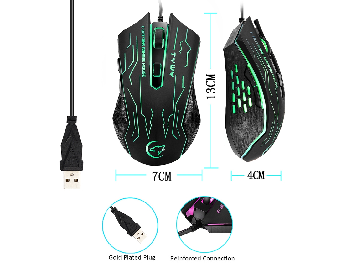 Mouse Gamer LAXISCREED 3200 Dpi Usb