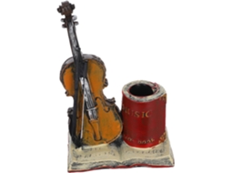 Imikeya Elegante Organizador de Canetas em Resina Formato Violino para Decoração Escritório e Casa 20,50 X 13,