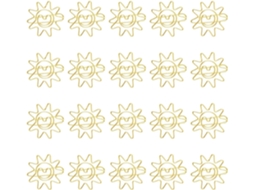 Conjunto De 20 Prendedores Metálicos Decorativos Com Tema Solar Organizar Arquivos, Livros, Artigos De Papelaria E