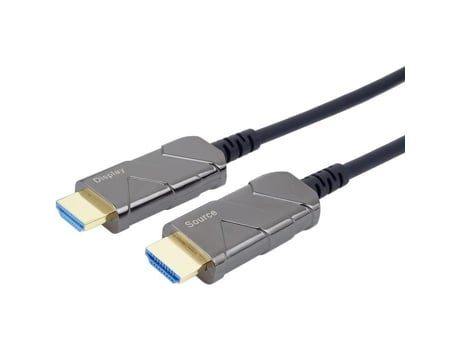Cabo Hdmi 2.1 Mm 48gbps Premiumcord 8k Óptico Ativo Ultra Alta Velocidade, Preto, 20m Premium Cord
