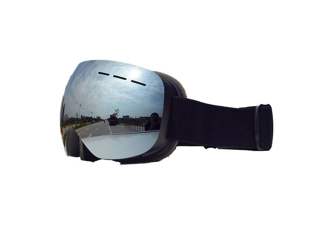 Gafas De Esquí Unisex Njh Com Lentes Intercambiáveis, Design Otg E Proteção Uv400 Antiempañamiento Hoja De Mercurio Con Marco Negro