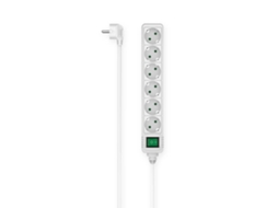 Régua De Tomadas Com 6 Interruptores, Branca, 3, 0 M