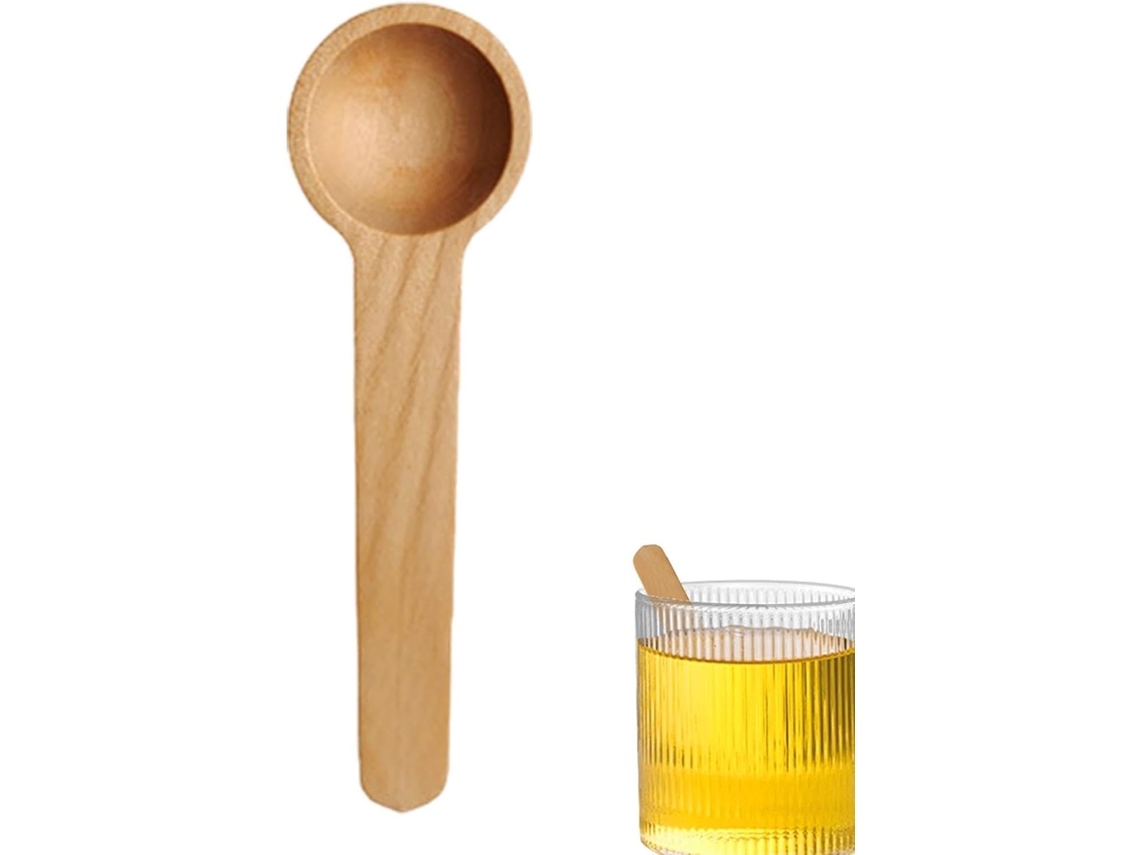 Colheres de Madeira Pequenas, para Leite em Pó, Café, Reutilizáveis Doces, Servir Especiarias CHABERLU