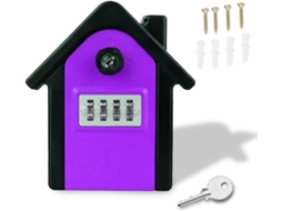 Cofre Chaves CHRUI Grande Segredo 4 Dígitos Chave 15x13.5x5.5cm (roxo)