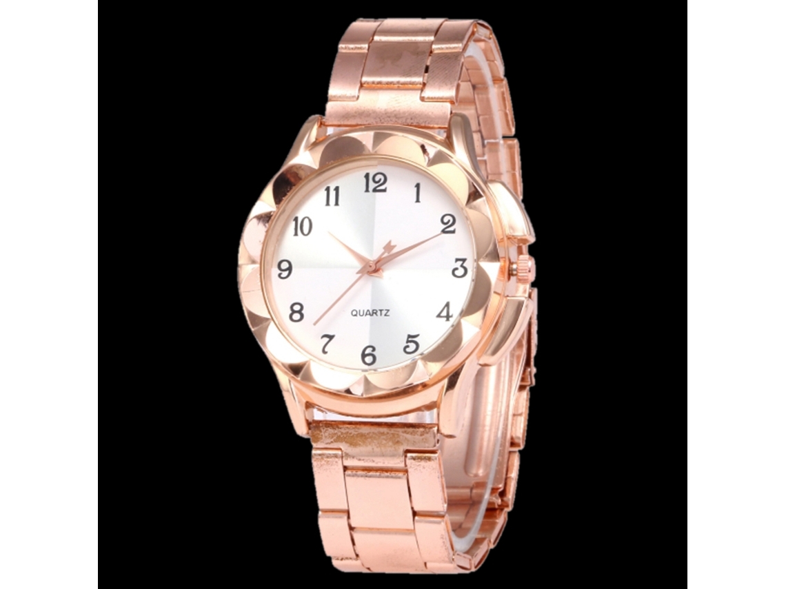 Relógio de quartzo casual unissex com pulseira de aço Zlf0722 branco para homens/mulheres