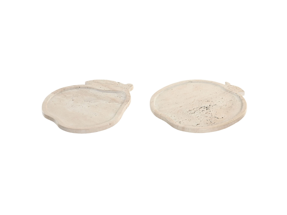Figura Decorativa Home Esprit Bege Escandinavo 30 X 27 X 1,8 Cm (2 Unidades)