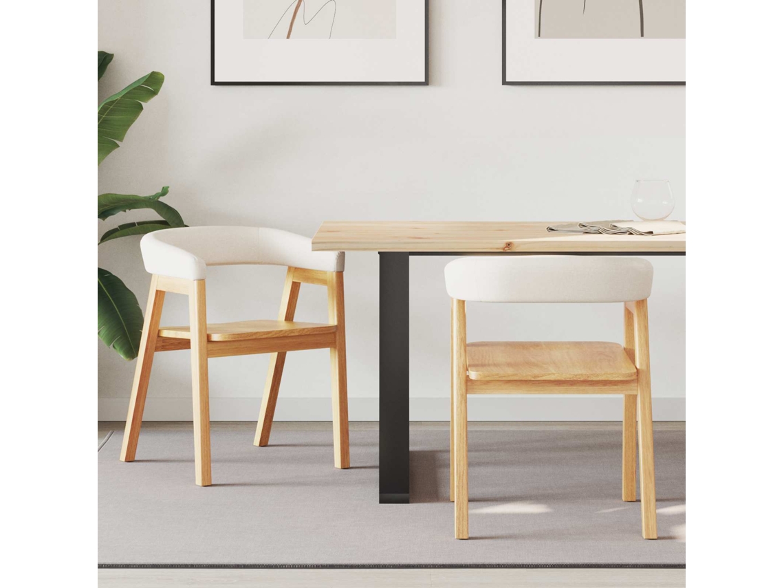 Vidaxl Cadeiras De Jantar 2 Pcs Natural 54 X 57 X 73 Cm