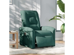 Poltrona de Sala | Cadeira de Descanso | Poltrona Elétrica Reclinável Tecido Verde escuro HARLANV1
