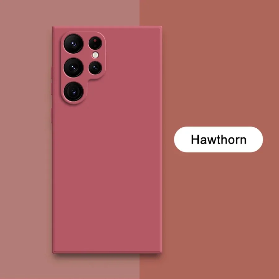 Capa De Celular Em Silicone Líquido (samsung S21 Plus, Vermelho Vivo), Capa Protetora Em Tecido Macio.