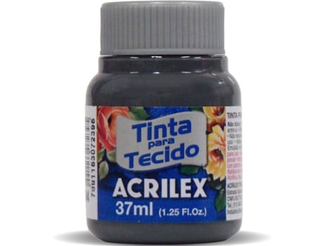 Tinta Acrilex Fosca para Tecido Cinzento Chumbo (04140/994 37ml)