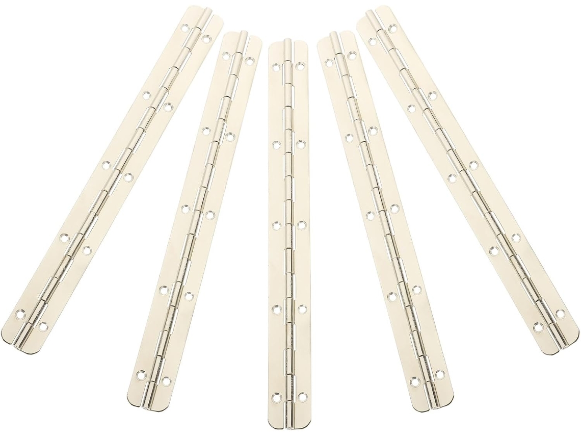 Conjunto De 5 Dobradiças Contínuas Piano 180 Graus Para Caixas Pequenas, Ideais Para Portas De Armários E Caixas Joias
