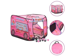 Vidaxl Tenda De Brincar Infantil Com 250 Bolas 70x112x70 Cm Rosa
