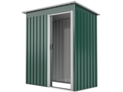 Galpão de Jardim Metálico 1,16m² S/MARCA (163x89x182 cm, porta deslizante, telhado inclinado, verde)