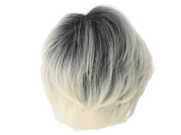 2026 peluca Corta Gris Blanca Recta de Pelo Sintético Resistente Al Calor para Cosplay Bingle
