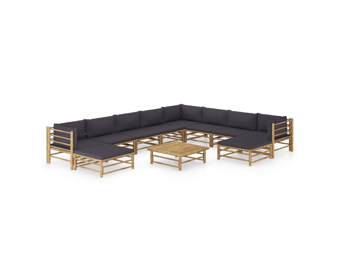 Garden Lounge Set, Garden Lounge Sets Vidaxl Cinzeto Bambu (n/a)