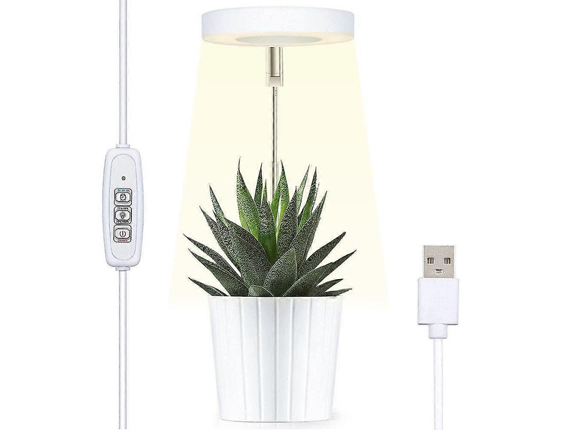 Rebe luz de Crecimiento para Plantas, Lámpara Led de Espectro Completo Blanco 6000k com Temporizador e Altura Ajustável