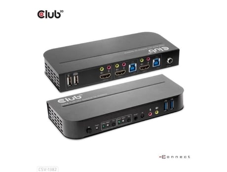 Concentrador Usb Club 3d Csv 1382 4 Ports Preto Conectividade Múltipla